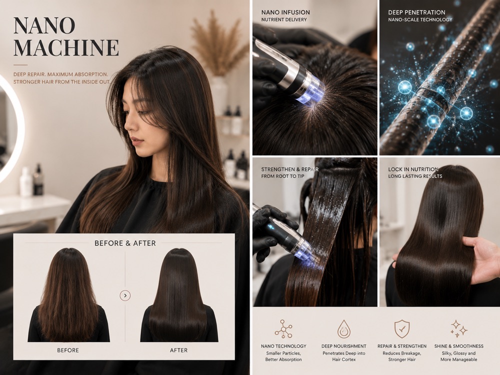 Nano machine deep-repair hair treatment technology