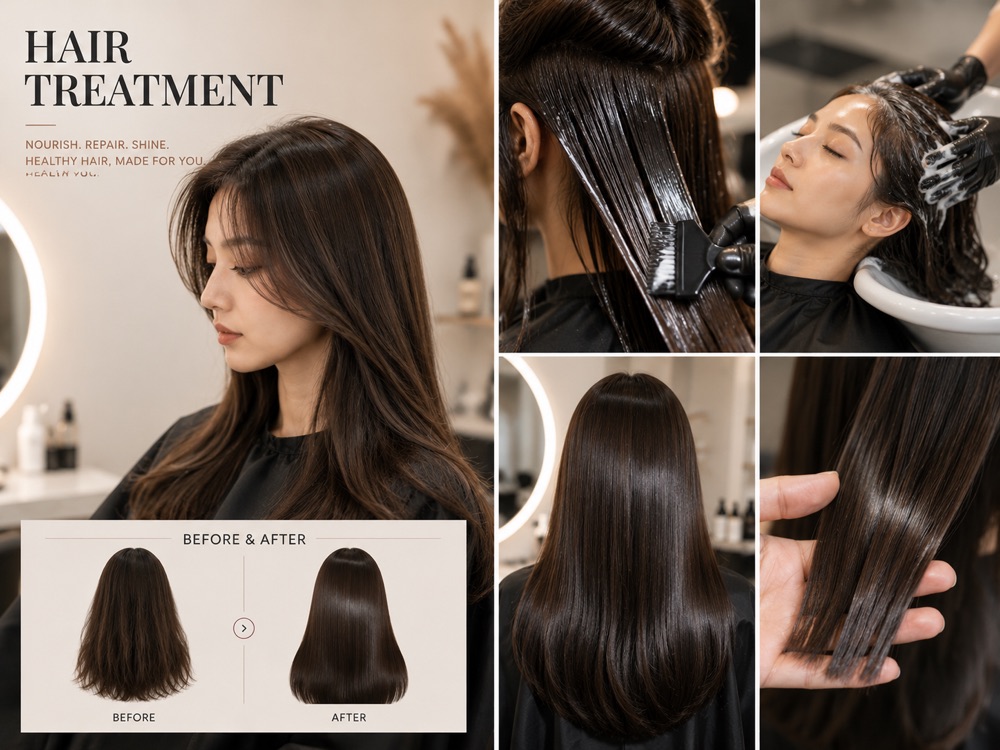 Nourishing hair treatment for smooth, healthy shine
